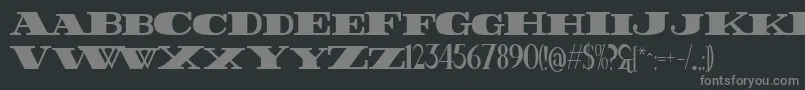 FatestHigh Font – Gray Fonts on Black Background