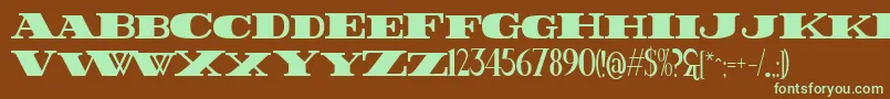 FatestHigh Font – Green Fonts on Brown Background