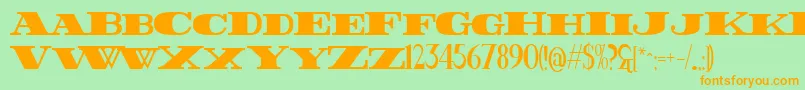 FatestHigh Font – Orange Fonts on Green Background