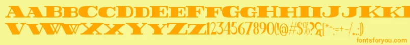 FatestHigh Font – Orange Fonts on Yellow Background