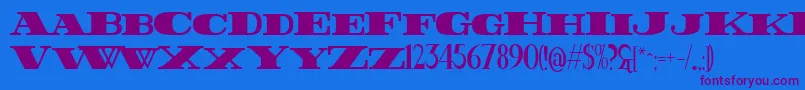 FatestHigh Font – Purple Fonts on Blue Background