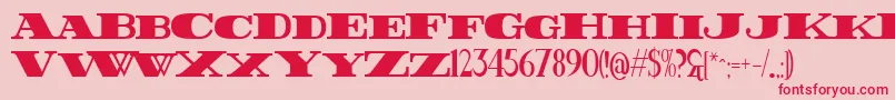 FatestHigh Font – Red Fonts on Pink Background