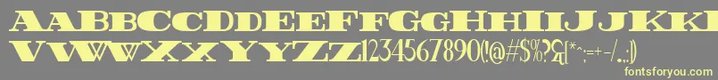 FatestHigh Font – Yellow Fonts on Gray Background