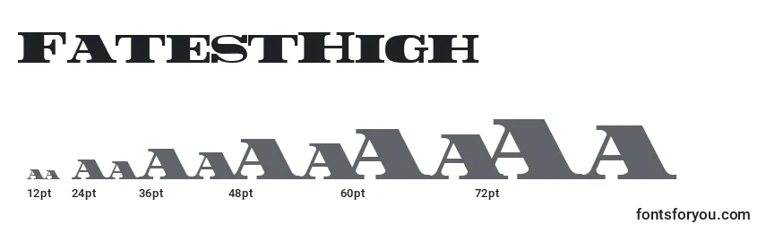 Размеры шрифта FatestHigh