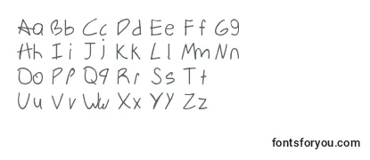 Überblick über die Schriftart HandwrittenSerialKillerMac