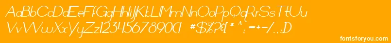 Arrivalsanddeparturesitalic Font – White Fonts on Orange Background