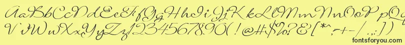 SignaritaLouisseLight Font – Black Fonts on Yellow Background