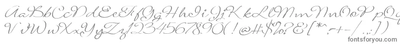 SignaritaLouisseLight-fontti – harmaat kirjasimet valkoisella taustalla