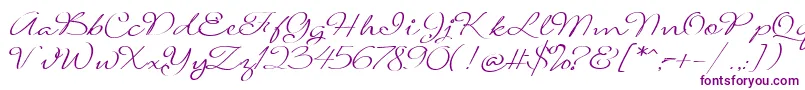 SignaritaLouisseLight Font – Purple Fonts on White Background