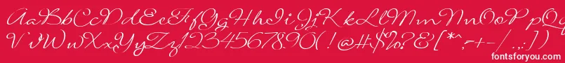 SignaritaLouisseLight Font – White Fonts on Red Background