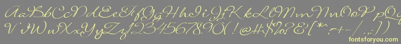 SignaritaLouisseLight-fontti – keltaiset fontit harmaalla taustalla
