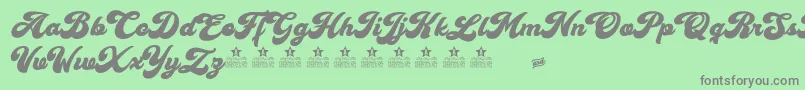 CherryAndKissesPersonalUse Font – Gray Fonts on Green Background