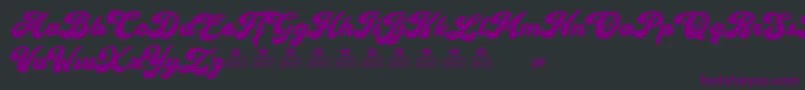CherryAndKissesPersonalUse Font – Purple Fonts on Black Background