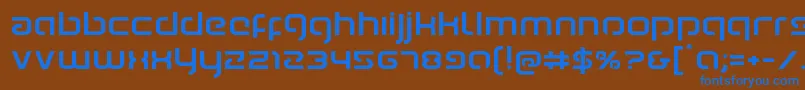 Youngerbloodexpand Font – Blue Fonts on Brown Background