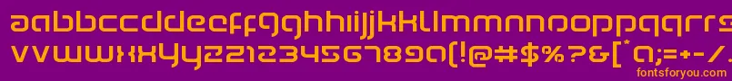 Youngerbloodexpand Font – Orange Fonts on Purple Background