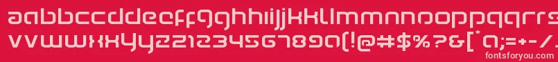 Шрифт Youngerbloodexpand – розовые шрифты на красном фоне