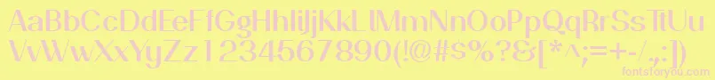 PassionsanspdaiSemibold Font – Pink Fonts on Yellow Background