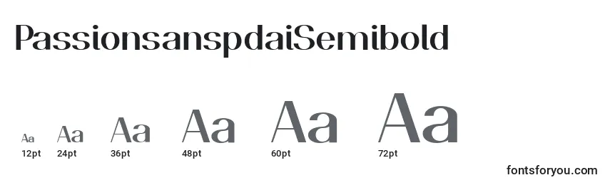 Размеры шрифта PassionsanspdaiSemibold