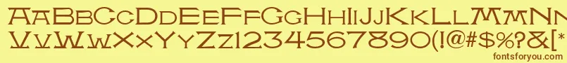 AtlantisMf Font – Brown Fonts on Yellow Background