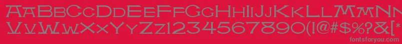 AtlantisMf Font – Gray Fonts on Red Background