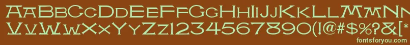 AtlantisMf Font – Green Fonts on Brown Background