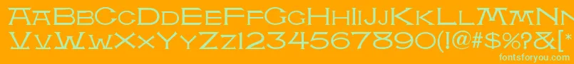 AtlantisMf Font – Green Fonts on Orange Background