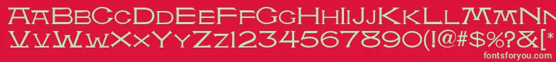 AtlantisMf Font – Green Fonts on Red Background