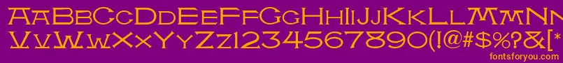 AtlantisMf Font – Orange Fonts on Purple Background