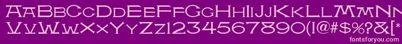 AtlantisMf Font – Pink Fonts on Purple Background