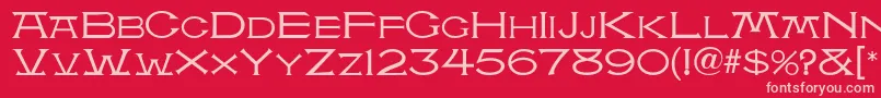 AtlantisMf Font – Pink Fonts on Red Background