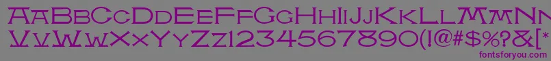 AtlantisMf Font – Purple Fonts on Gray Background