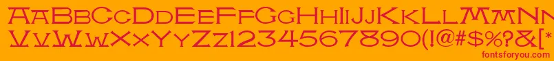 AtlantisMf Font – Red Fonts on Orange Background