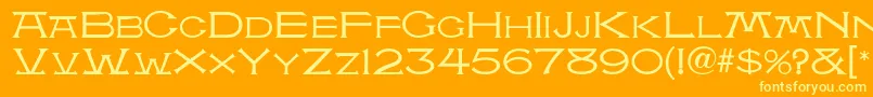 AtlantisMf Font – Yellow Fonts on Orange Background