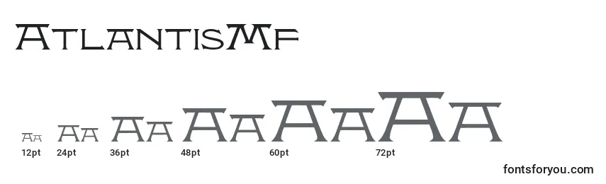 Размеры шрифта AtlantisMf