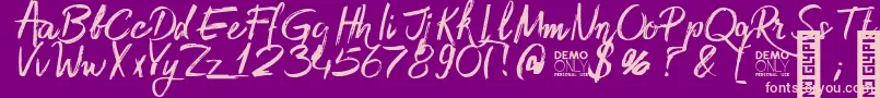 Sidney Font – Pink Fonts on Purple Background