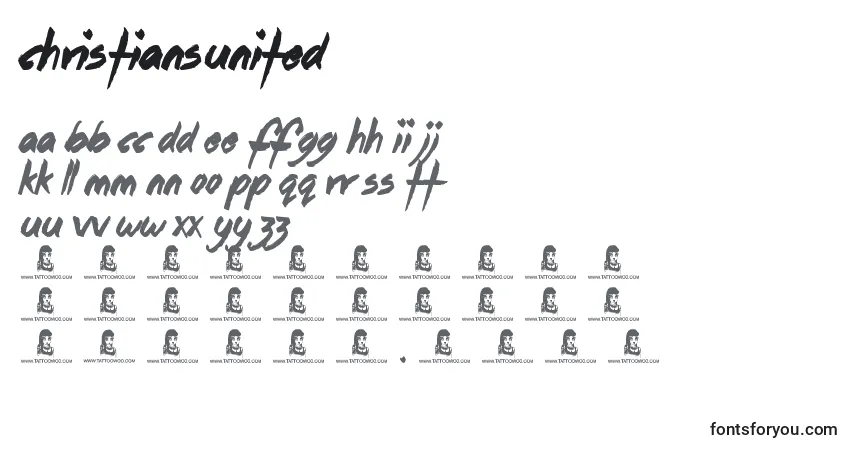 ChristiansUnited Font – alphabet, numbers, special characters