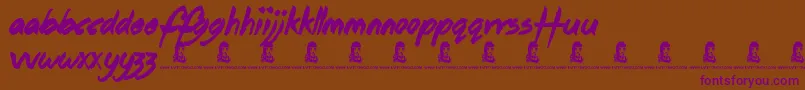 ChristiansUnited-fontti – violetit fontit ruskealla taustalla