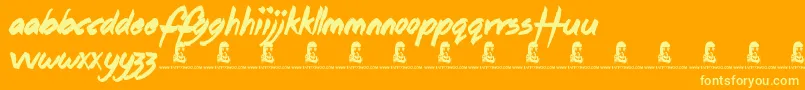 ChristiansUnited Font – Yellow Fonts on Orange Background