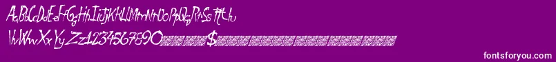 Finaldays Font – White Fonts on Purple Background