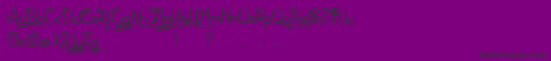 KarlWrightScript Font – Black Fonts on Purple Background