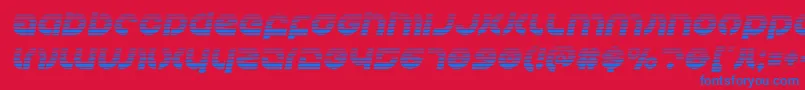 フォントKovacsgradital – 赤い背景に青い文字