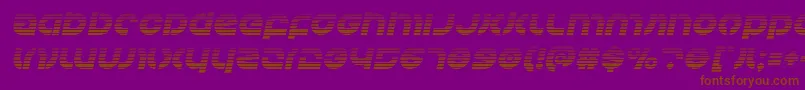 Kovacsgradital-fontti – ruskeat fontit violetilla taustalla