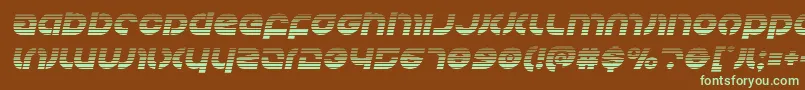 Kovacsgradital-fontti – vihreät fontit ruskealla taustalla