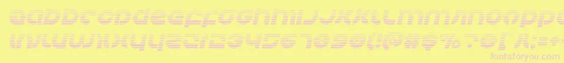 Kovacsgradital-fontti – vaaleanpunaiset fontit keltaisella taustalla