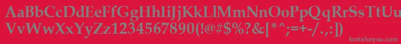 PalladiusBold Font – Gray Fonts on Red Background