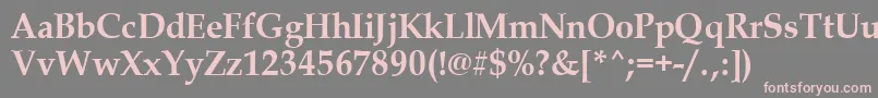 PalladiusBold Font – Pink Fonts on Gray Background