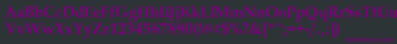 PalladiusBold Font – Purple Fonts on Black Background