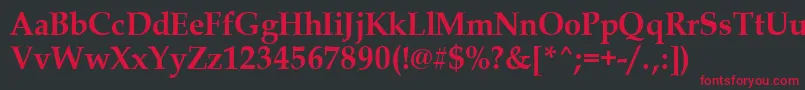 PalladiusBold Font – Red Fonts on Black Background