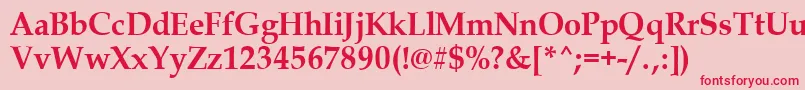 PalladiusBold Font – Red Fonts on Pink Background