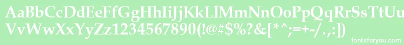 PalladiusBold Font – White Fonts on Green Background